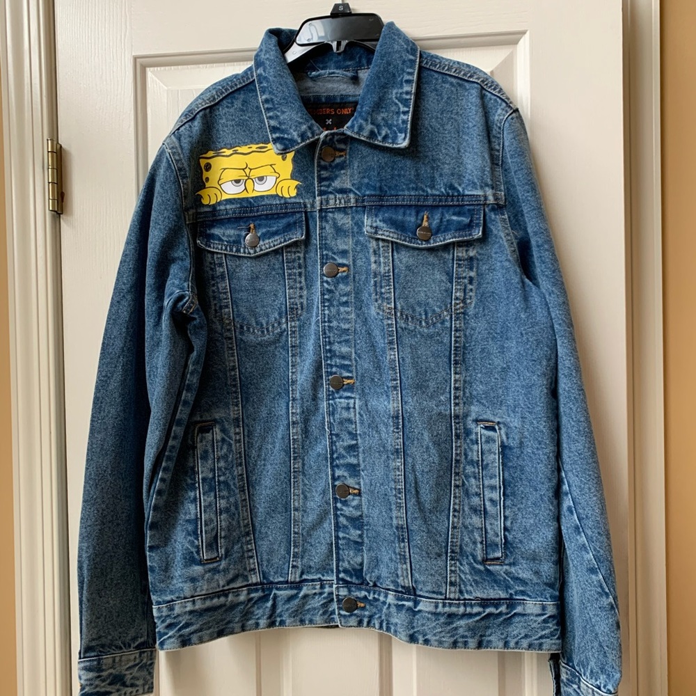 Members Only Nickelodeon SpongeBob Denim Jacket M